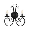 Wandleuchte Pompei Schwarz max. 6 Watt - Schwarz, KONVENTIONELL, Metall (35/38cm)