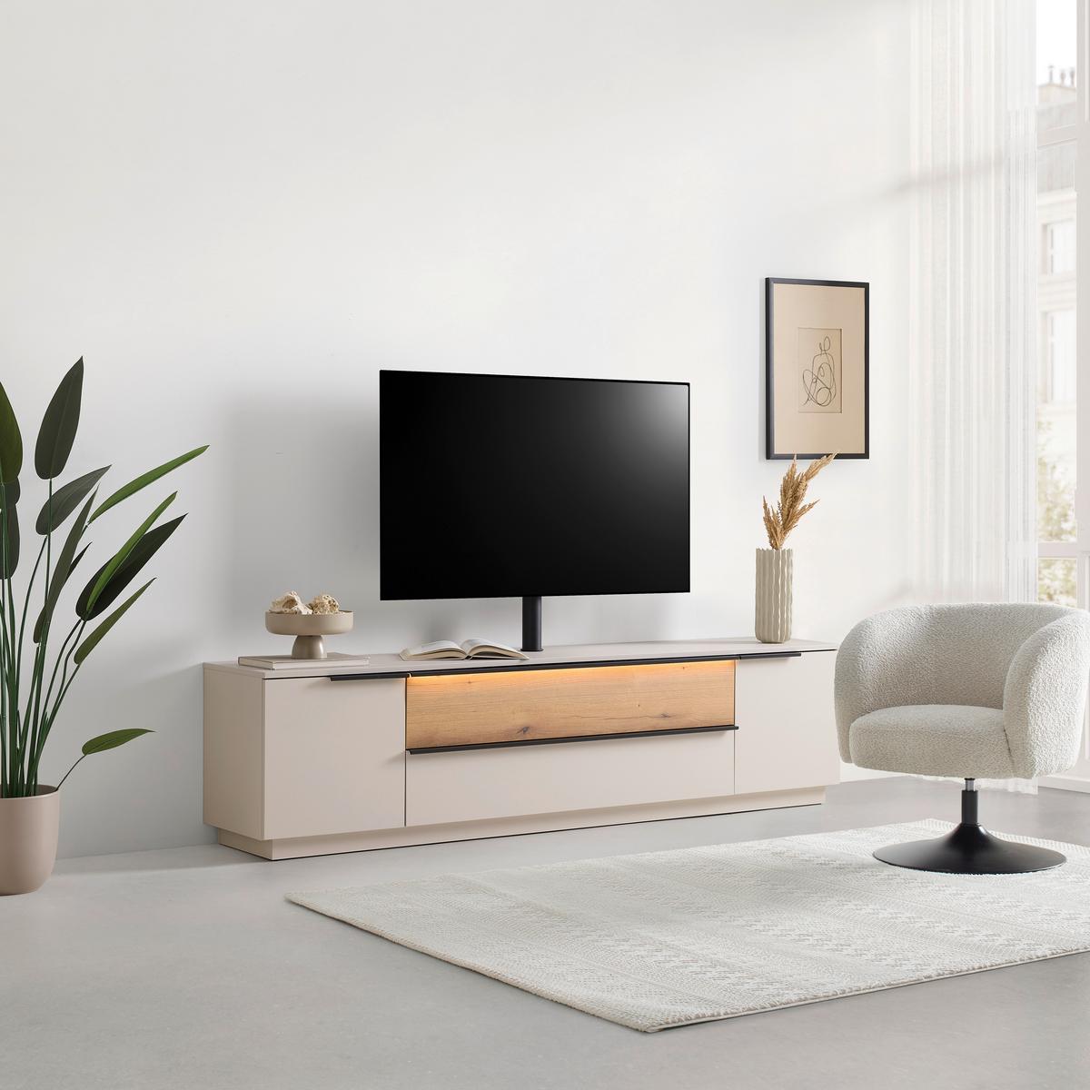 TV-Element Neo Eichefarben/Kaschmir - Kaschmir/Eichefarben, MODERN, Holzwerkstoff/Kunststoff (210/53/40cm) - Mömax