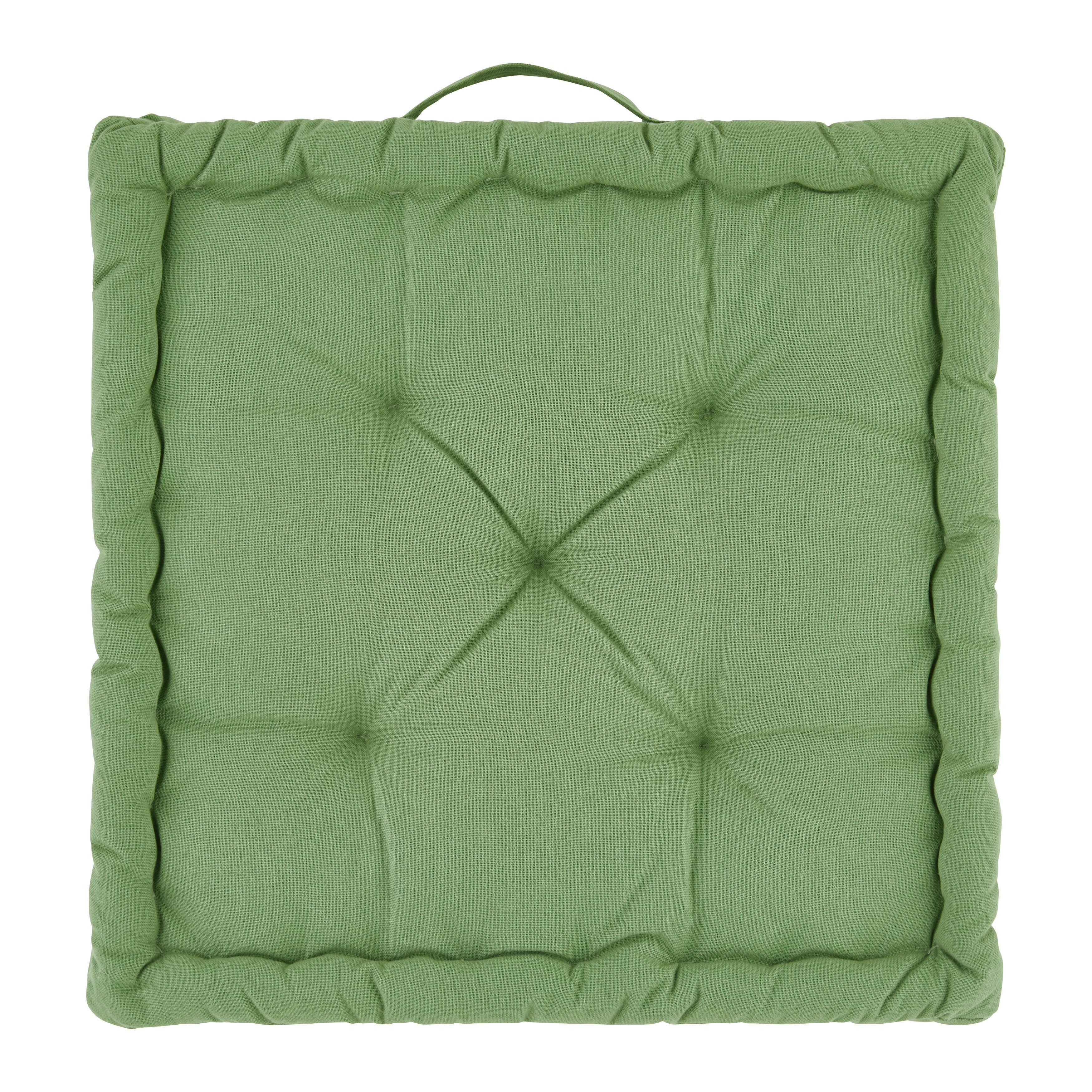 Pernă șezut înaltă Bo - verde, textil (40/40/6cm) - Mömax