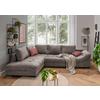 HÖRNSOFFA ALVITO - brun/korall, Design, trä/textil (202/298cm) - P & B