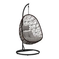 Fotoliu suspendat Kreta - maro/gri deschis, Basics, plastic/metal (95/195/95cm) - Mömax