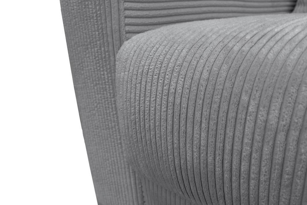 Kutna Garnitura Xela - siva/crna, Moderno, tekstil (265/170cm) - Modern Living