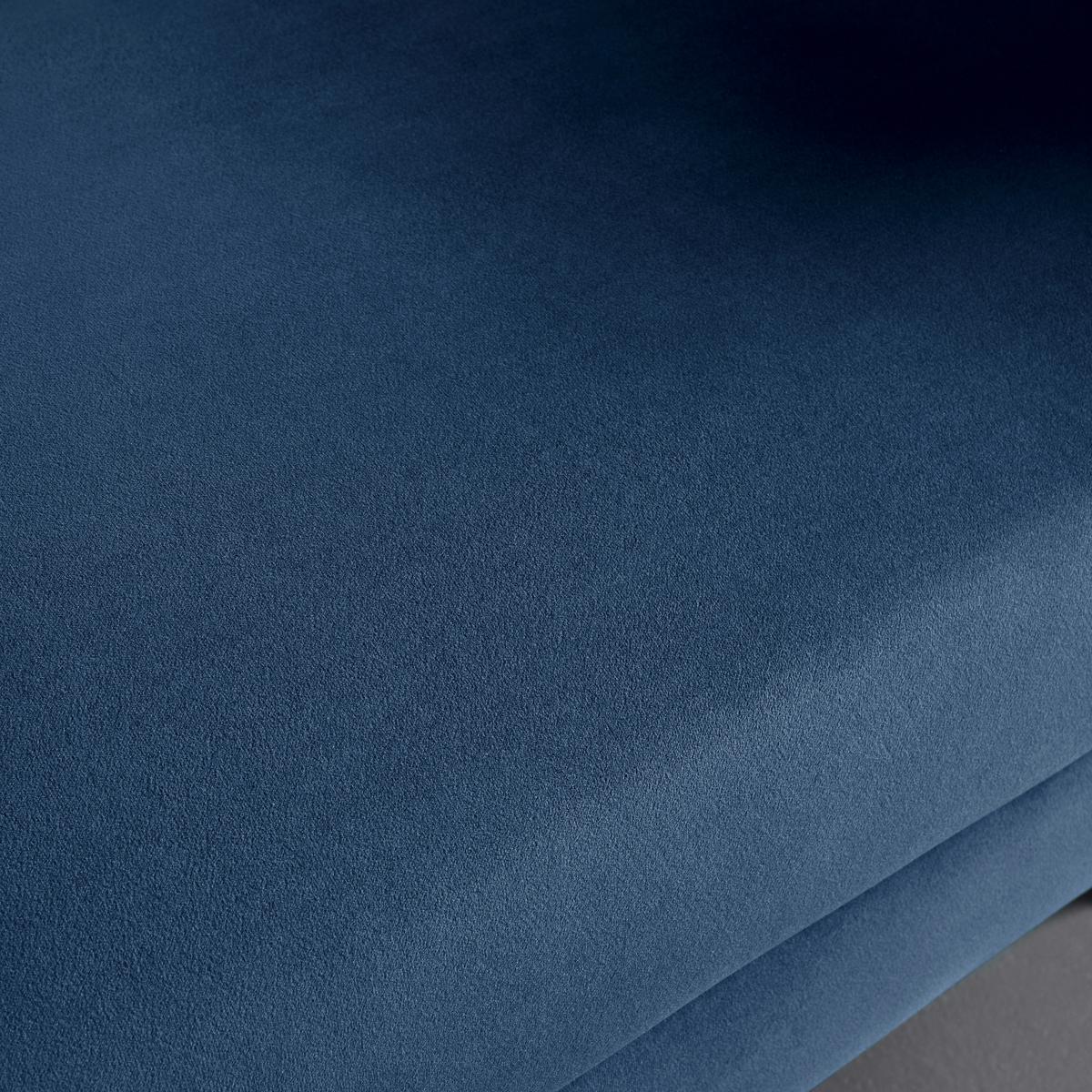 Sofa Yara Grün Samt - Blau/Schwarz, MODERN, Holz/Textil (194/77/92cm) - Bessagi Home