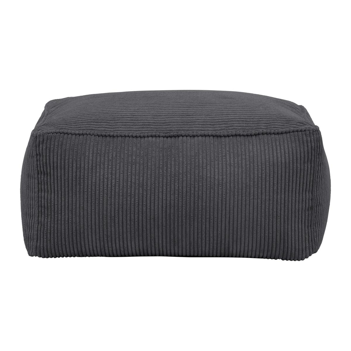 Hocker Caroline Anthrazit - Anthrazit, MODERN, Textil (80/38/50cm) - Mömax