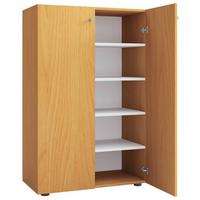 Schuhrschrank Lona XL ca.70x110x39cm Buchefarben - Buchefarben/Schwarz, KONVENTIONELL, Holzwerkstoff/Kunststoff (70/110/39cm) - MID.YOU