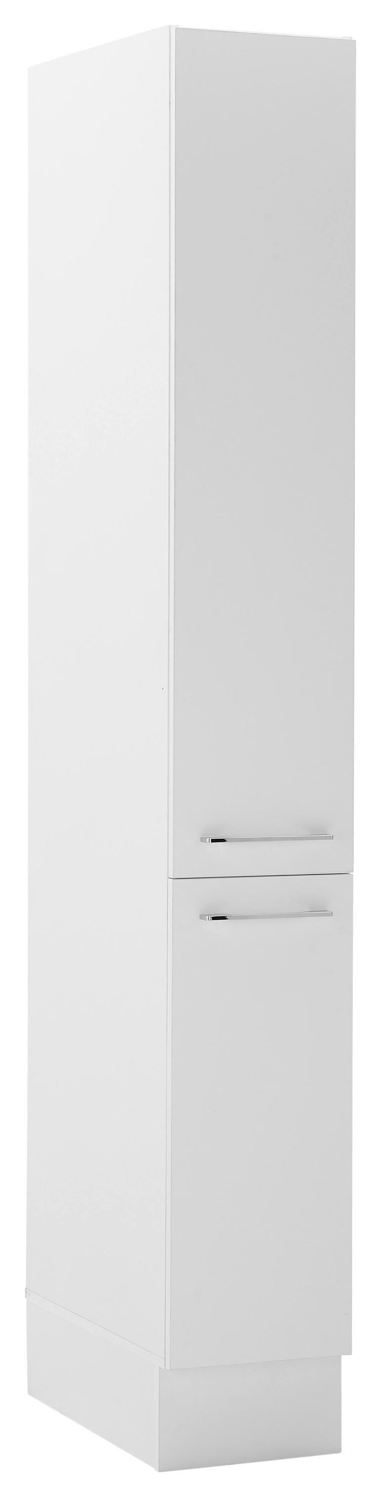 Apothekerschrank TURIN VS30, weiß - Chromfarben/Weiß, MODERN, Holzwerkstoff/Metall (30/211/57cm)