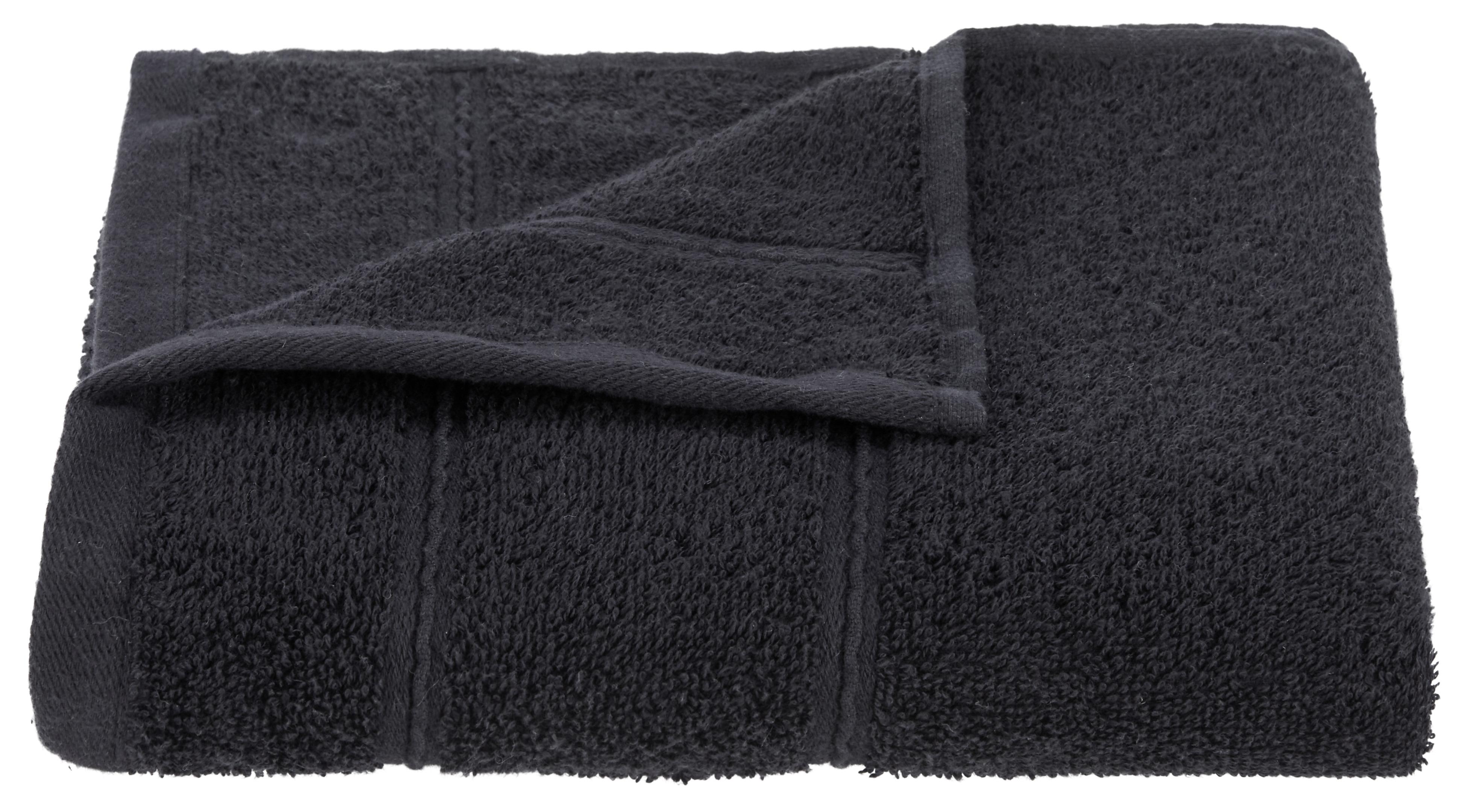 HANDDUK MELANIE -AKT- - svart, textil (50/100cm) - Modern Living