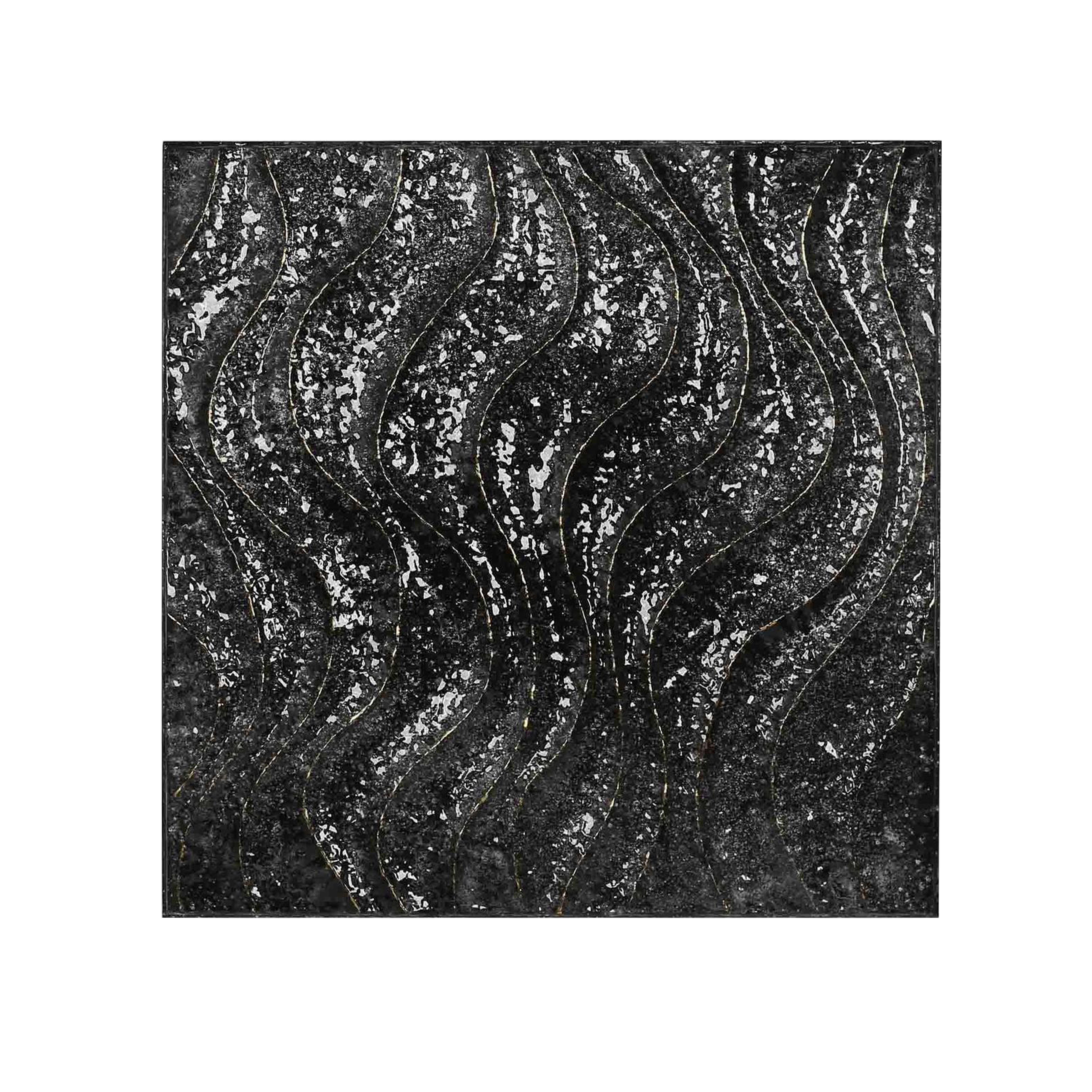 Slika 97x97cm Greta - crna visoki sjaj/srebrna, Romantično / Seoski, metal (97/97/4cm) - Mömax