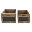 Aufbewahrungsboxen-Set in Braun, 2er Set - Holz/Holzwerkstoff (35/29/24/23/53/45cm) - PREMIUM LIVING