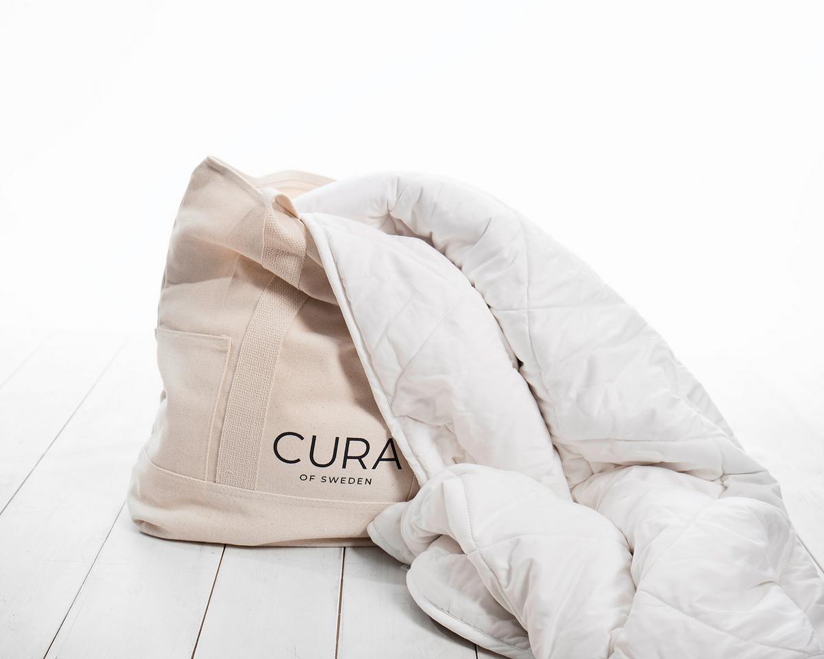 KOŁDRA OBCIĄŻENIOWA CURA PEARL ECO - biały, Basics, tkanina (150/210cm) - Cura