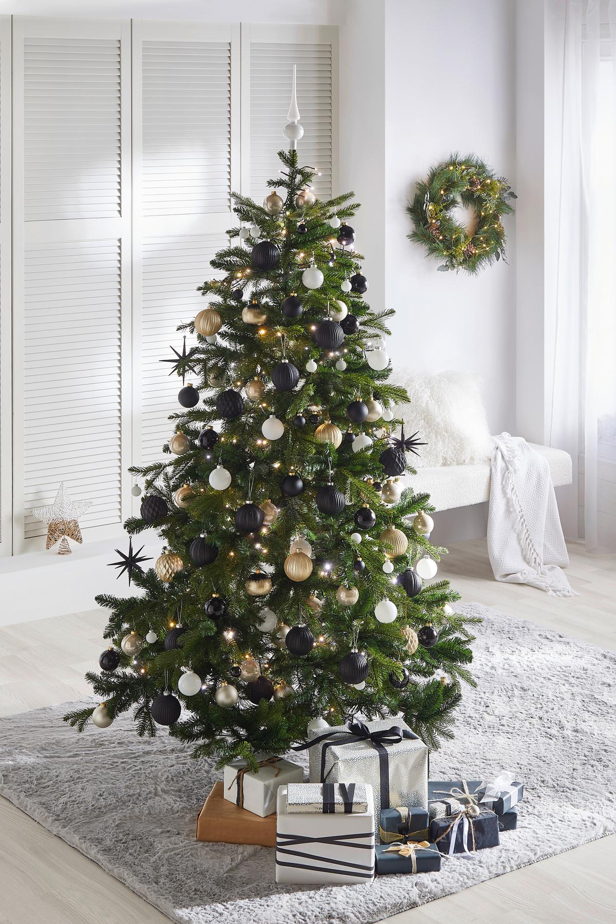 Set globuri Crăciun Noel - negru, Basics, sticlă (6cm) - Modern Living