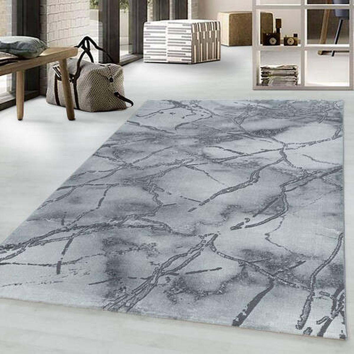 Webteppich Naxos Silberfarben ca. 80x250cm - Silberfarben, Design, Textil (80/250cm)