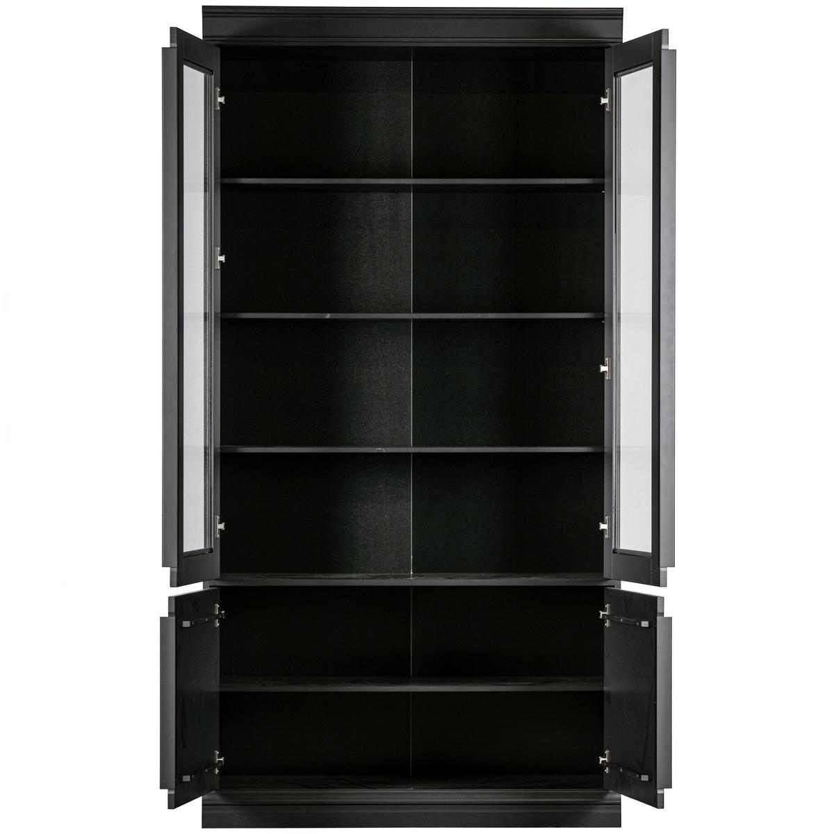 Vitrne Organize Schwarz - Schwarz, Design, Glas/Holz (110/215/44cm) - Livetastic