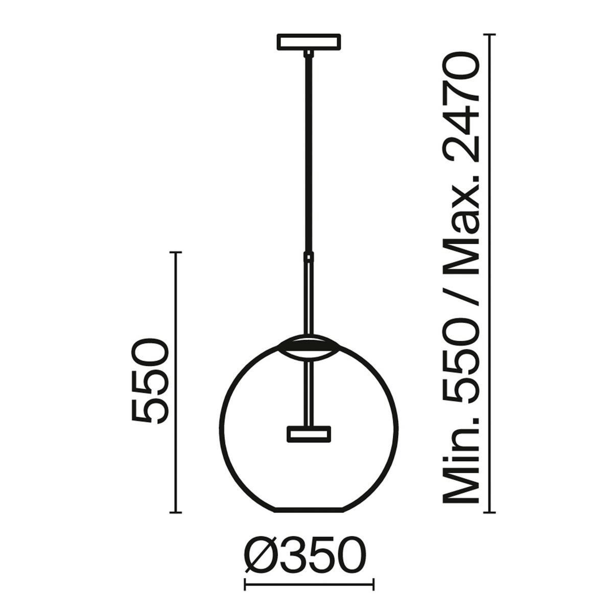 PENDELLEUCHTE COMETA - Goldfarben, Trend, Glas/Metall (35/55/35cm) - MAYTONI