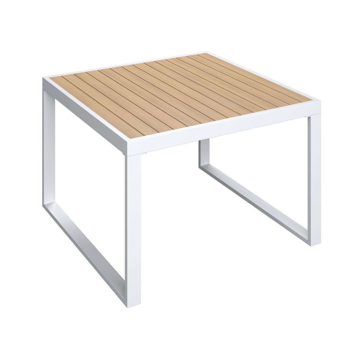 Dining-Loungeset Veneya Grau Outdoorstof/Metall/Polywood - Hellgrau/Naturfarben, MODERN, Kunststoff/Textil - Bessagi Garden