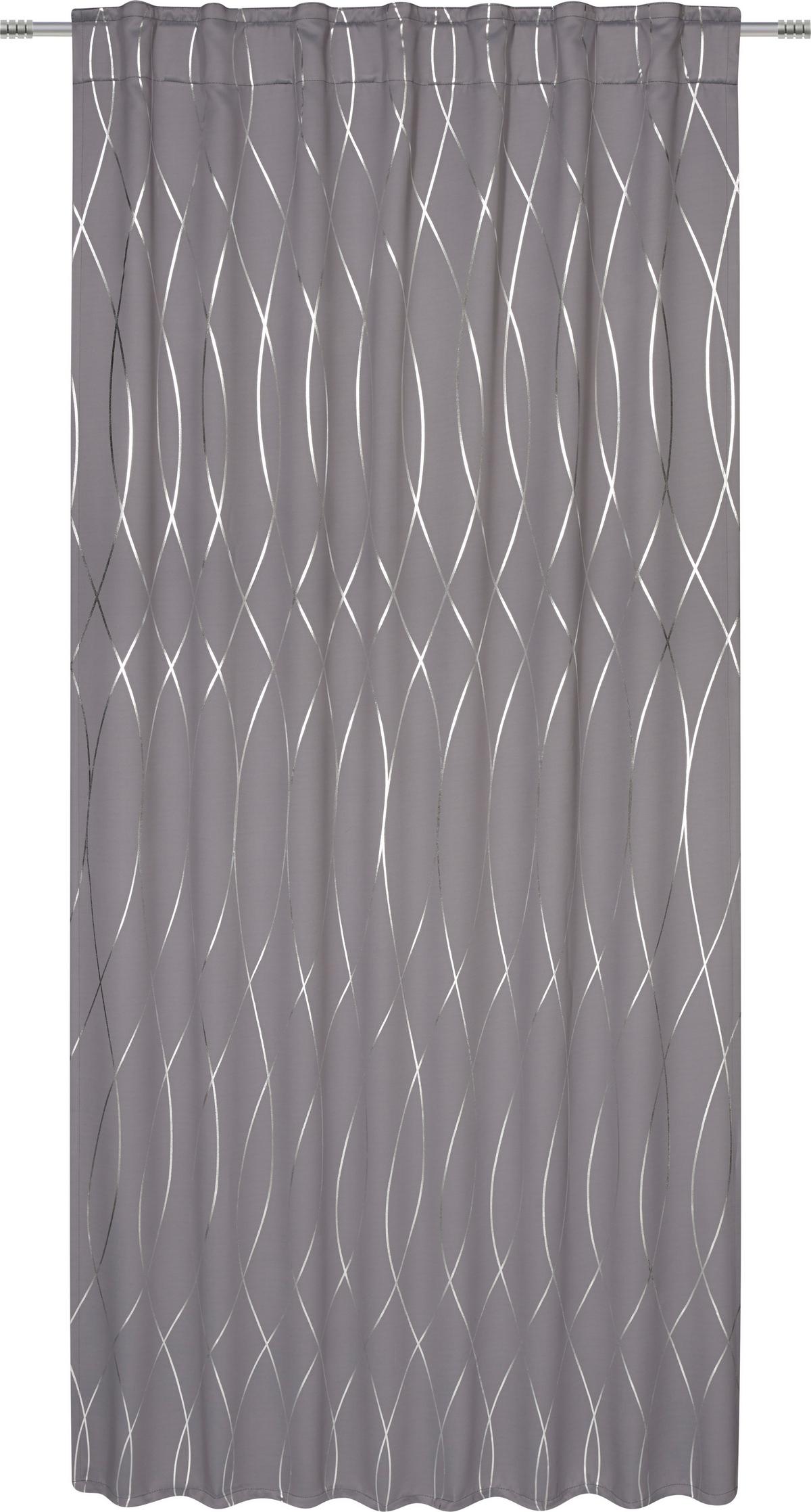 Sötétítőfüggöny Glamour 140/245 - ezüst/antracit, Lifestyle, textil (140/245cm) - Modern Living