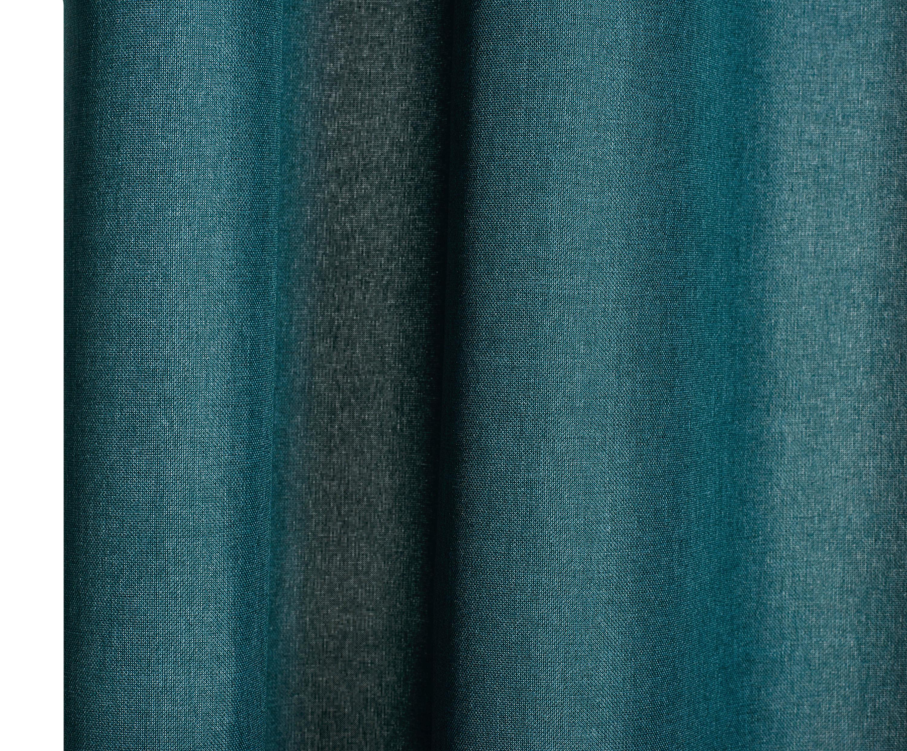 ZASŁONA NA PRZELOTKACH LINUS - petrol, Basics, tkanina (140/245cm)