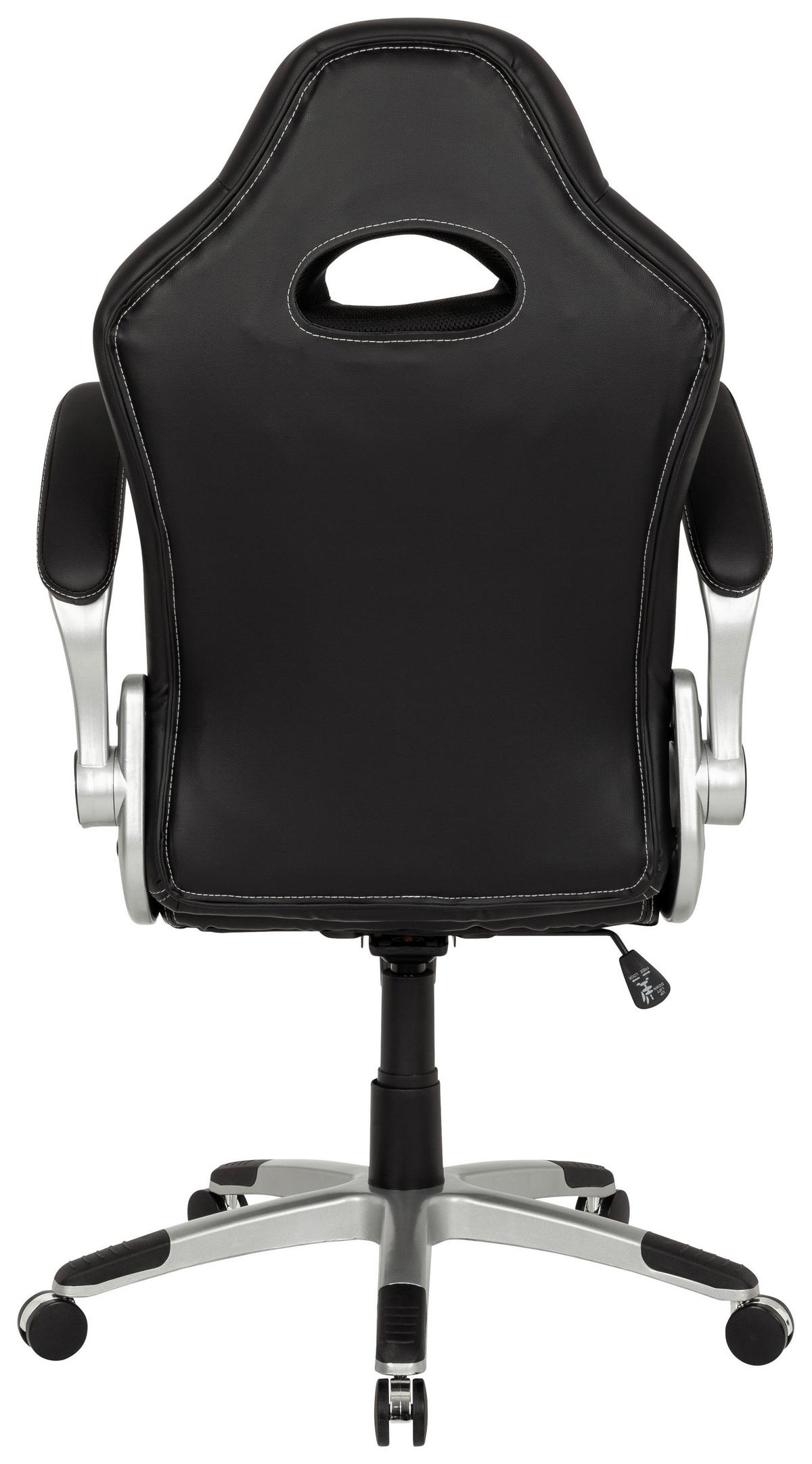 Gaming Stol Game Sport, Črna - črna/bela, Moderno, umetna masa/tekstil (64/118/57cm) - MID.YOU