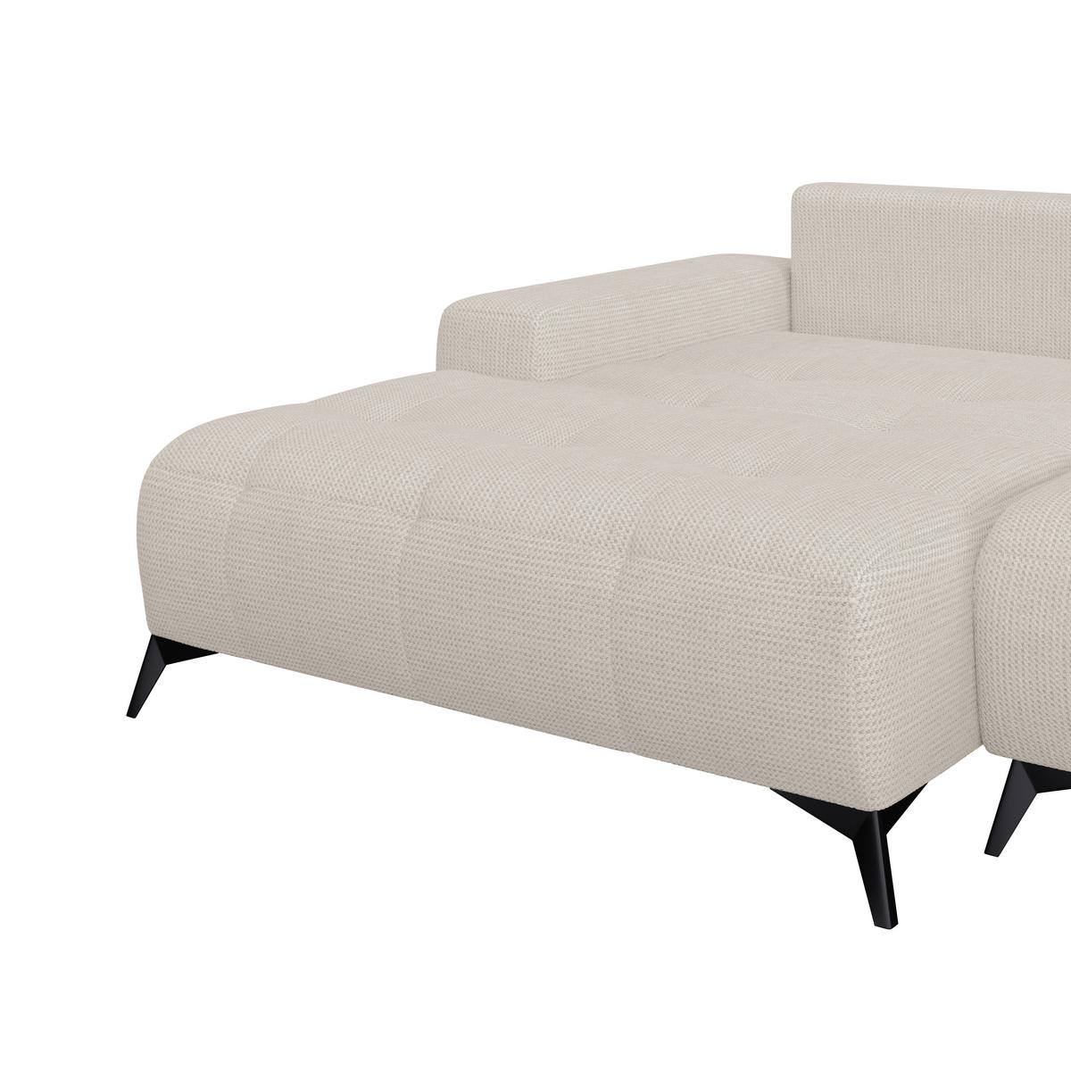 Kutna Garnitura Mauro - boje sedefa/crna, Trend, tekstil/metal (175/290cm) - Luca Bessoni