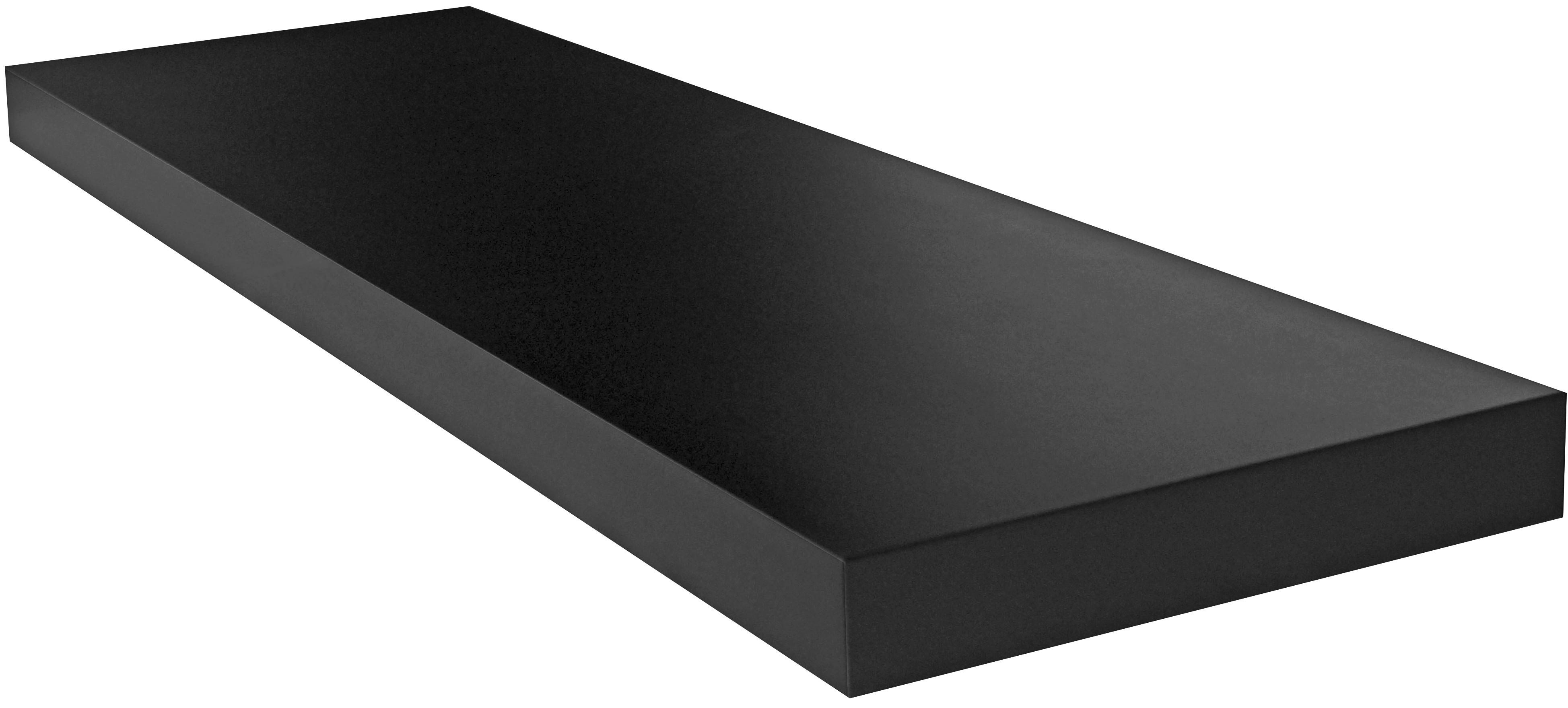 Raft de perete Giga - negru, Modern, material pe bază de lemn (80/3,8cm) - Modern Living