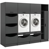 Omara Za Pralni In Sušilni Stroj Free, Antracit - antracit, Basics, leseni material (242/195/68cm) - MID.YOU