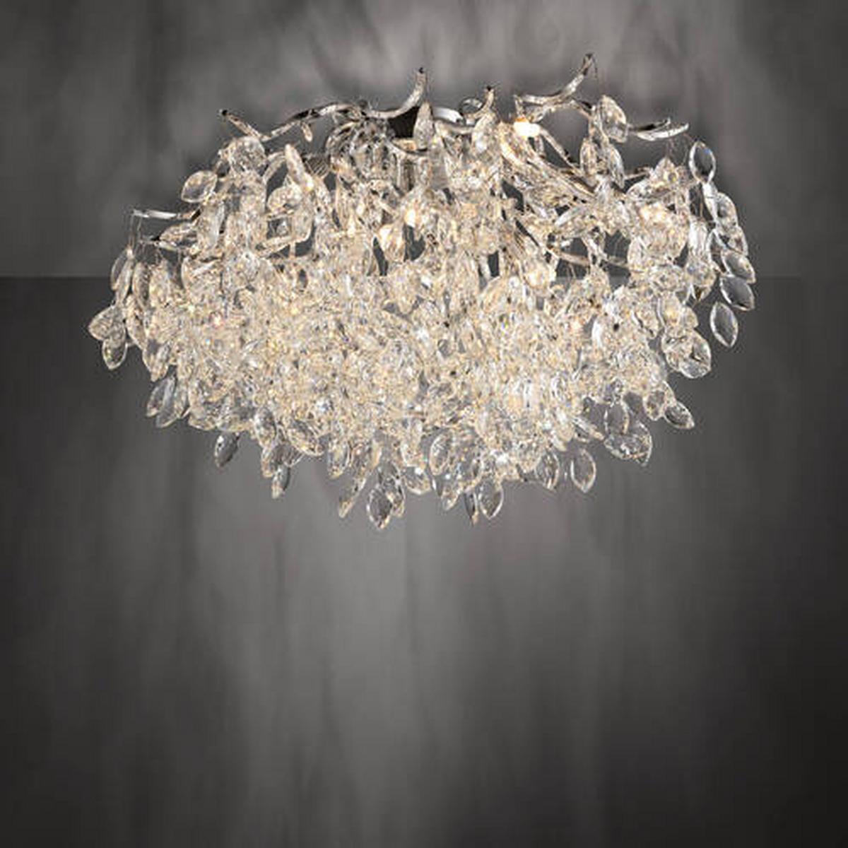 LAMPA SUFITOWA 6053-17 RICICLE - kolor chromowy, Design, tworzywo sztuczne/metal (60/60/37cm) - Paul Neuhaus