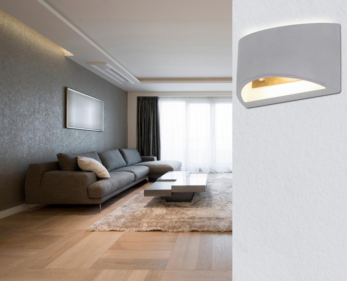 Falilámpa 20/8,8/12 - szürke, Design, kő (20/8,8/12cm) - Globo