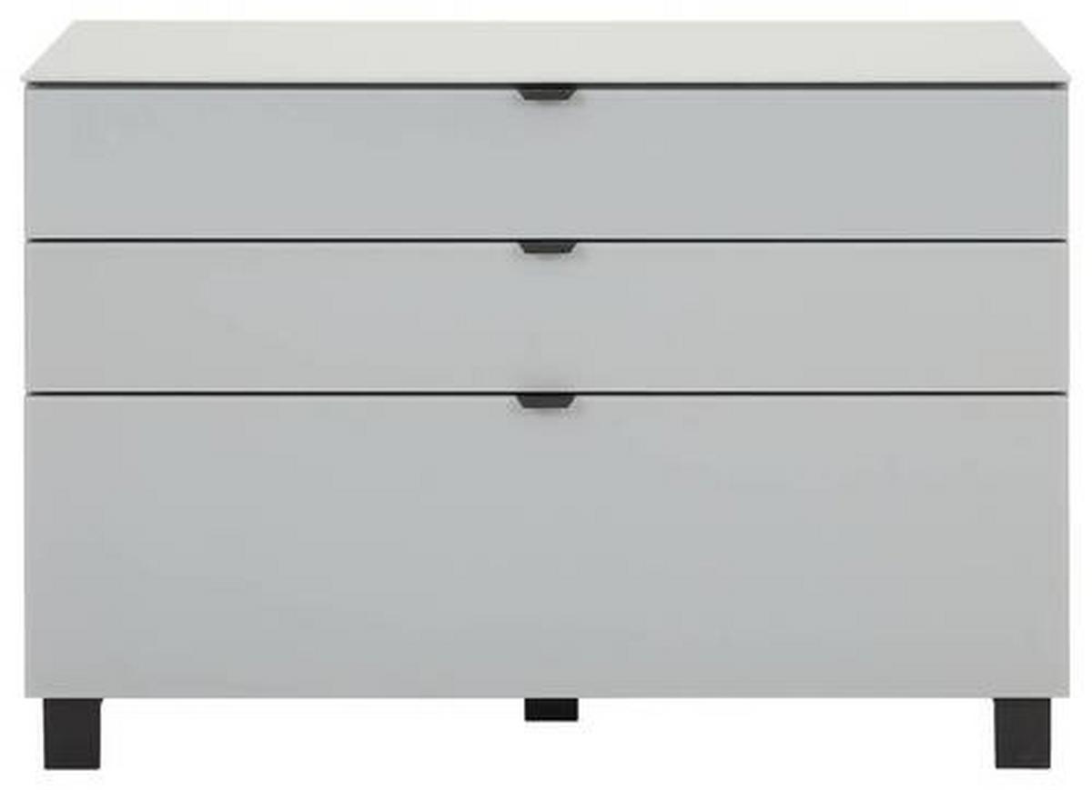 Široka Komoda Poole, Svetlo Siva - črna/siva, Design, kovina/umetna masa (110,1/73,1/52,5cm) - Hom`in