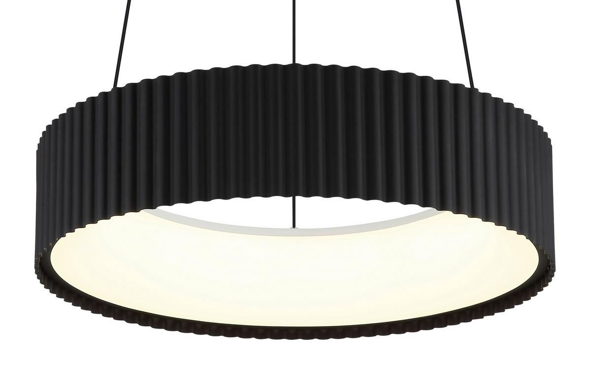 LED-HÄNGELEUCHTE 15924S KEMP - Weiss/Schwarz, Basics, Kunststoff/Metall (46/12cm) - Globo