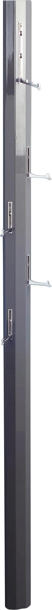 PANEL DO PRZEDPOKOJU PALO - antracytowy/kolor chromowy, Basics, materiał drewnopochodny/metal (8/185/4cm)