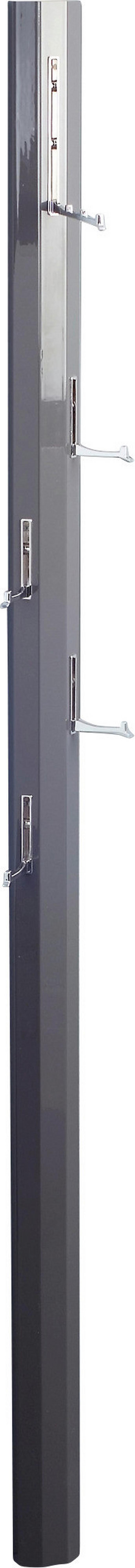 PANEL DO PRZEDPOKOJU PALO - antracytowy/kolor chromowy, Basics, materiał drewnopochodny/metal (8/185/4cm)