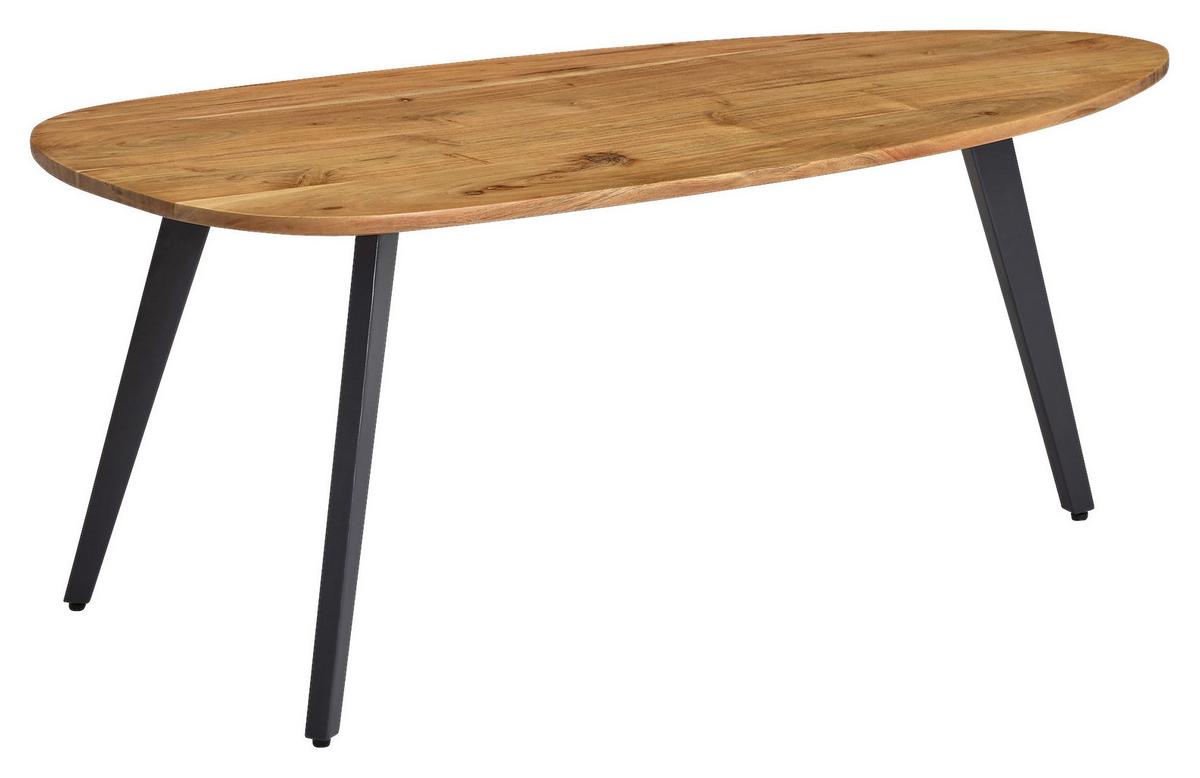 Klubska Miza Wohnling - siva/barve akacije, Moderno, kovina/les (110/60/45cm) - MID.YOU