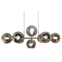 HÄNGELEUCHTE 31240802 PILAR - Dunkelgrau, Design, Glas/Metall (100/38/150cm) - Globo