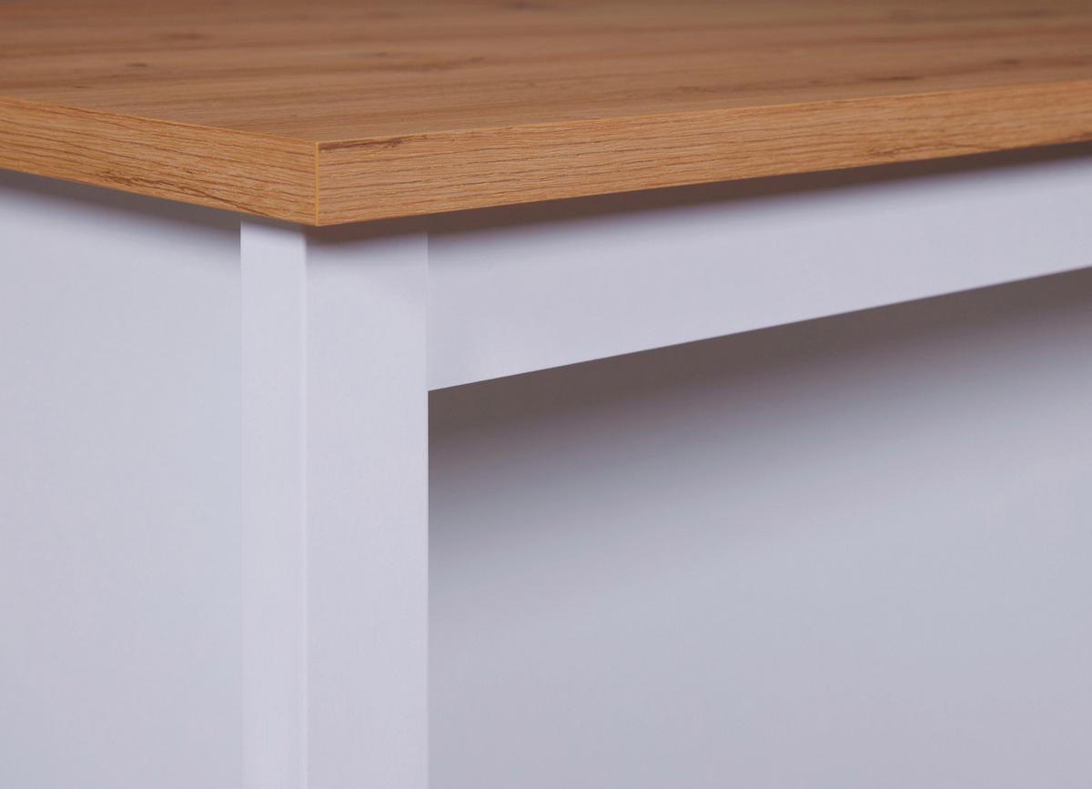 Kücheninsel Sicilia Weiß/Eiche Artisan - Weiß/Eiche Artisan, MODERN, Holzwerkstoff (124/91,5/75cm) - Mömax