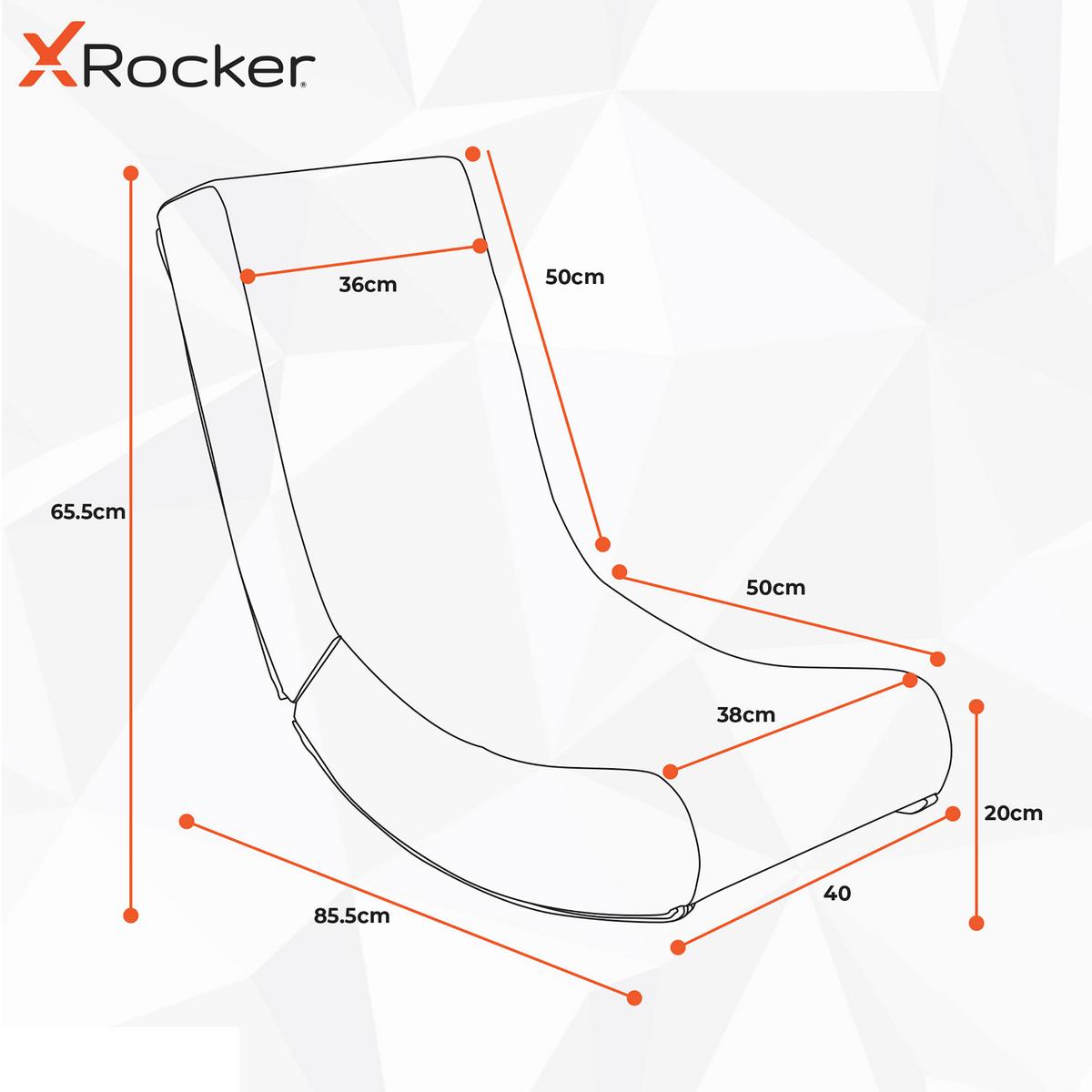Gamingsessel Video Rocker ca. 41x65x85 cm Blau - Blau, MODERN, Textil (41/65/85cm) - X Rocker