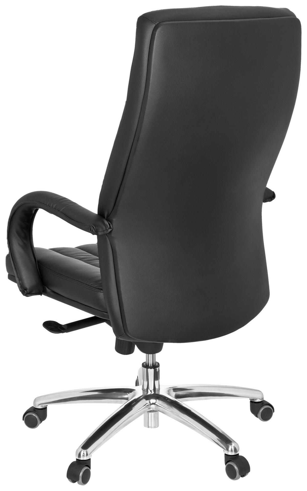 Pisarniški Stol Xxl G 300, Črna - srebrne barve/črna, Basics, kovina/umetna masa (62/129/50cm) - MID.YOU