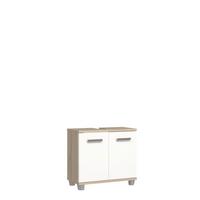 Mosdó Alatti Szekrény Veris - nemesacélszínű/Sonoma tölgy, Konventionell, műanyag/faalapú anyag (68,6/62/34,8cm) - Mömax