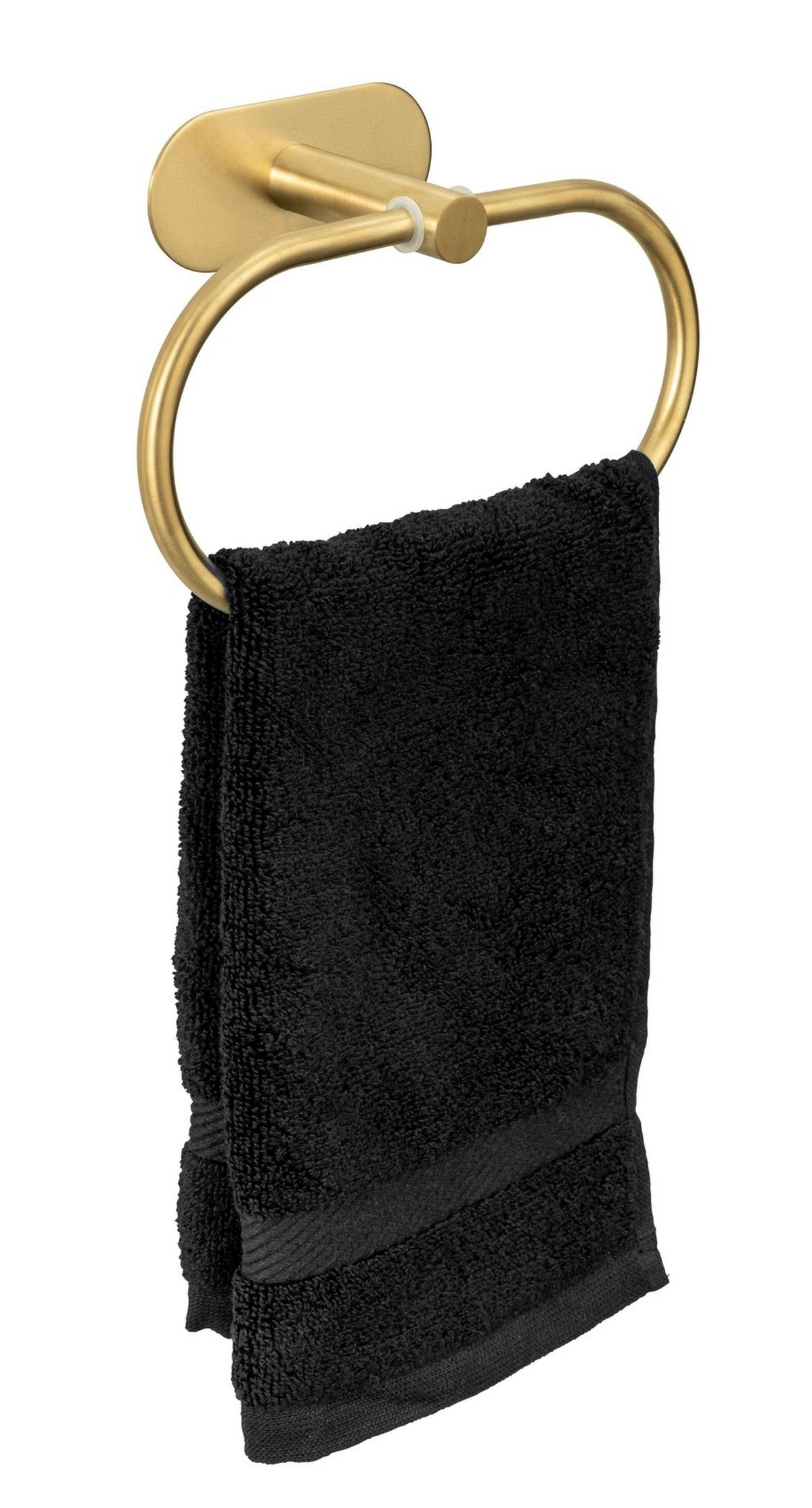 Handtuchhalter in Goldfarben - Goldfarben, LIFESTYLE, Metall (20,5/12,5/7,5cm) - Mömax