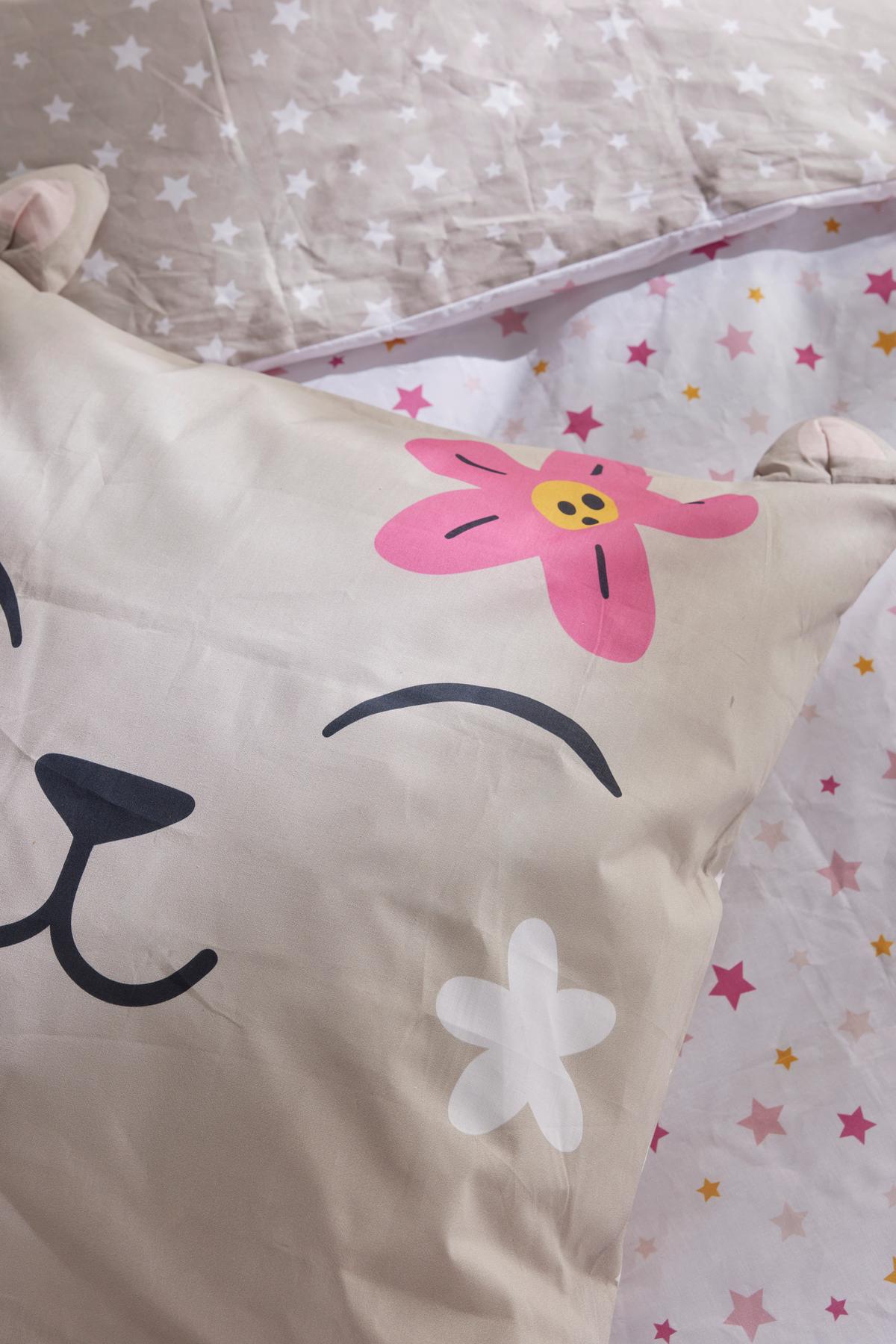 Lenjerie de pat Cat Funny cca. 140x200/50x70 cm - multicolor, Modern, textil (140/200cm)