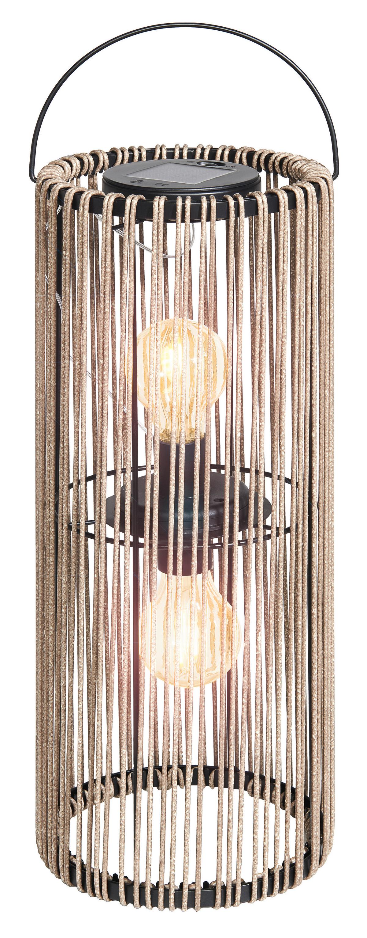 Solarleuchte Laurin max. 0,04 Watt - Braun, MODERN, Kunststoff/Metall (16/50cm) - Modern Living