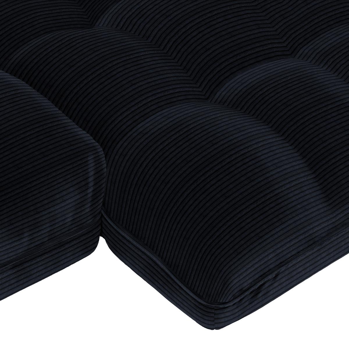 Wohnlandschaft Vivo Dunkelgrau ca. 317x63x179cm - Dunkelgrau/Schwarz, MODERN, Kunststoff/Textil (317/63/179cm) - Based