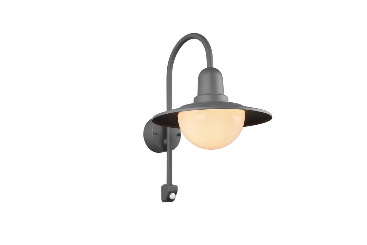 Außenwandleuchte Norman Anthrazit max. 40 Watt - Anthrazit/Weiß, KONVENTIONELL, Glas/Metall (45,5/30/38cm) - Trio Leuchten