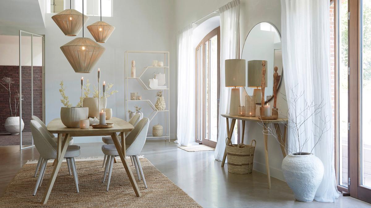 LAMPA WISZĄCA 2973284 FELIDA - kremowy, Basics, metal/tkanina (42/32/32cm) - Light & Living