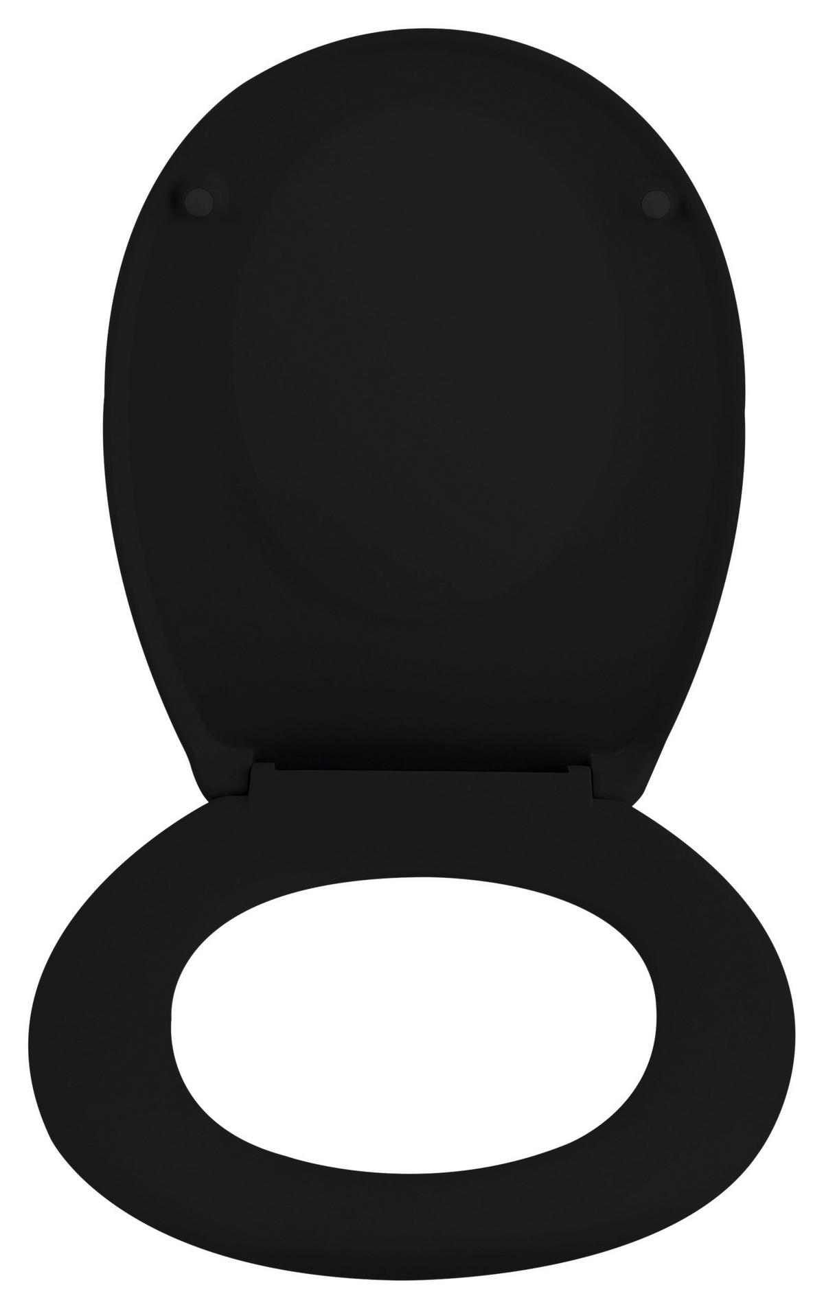 Wc-sitz Neela - Schwarz, Konventionell, Kunststoff (37/5cm) - Spirella