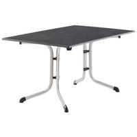 Gartenklapptisch Anthrazit/Graphitfarben - Anthrazit/Graphitfarben, MODERN, Holzwerkstoff/Metall (140/90/73cm) - Sieger