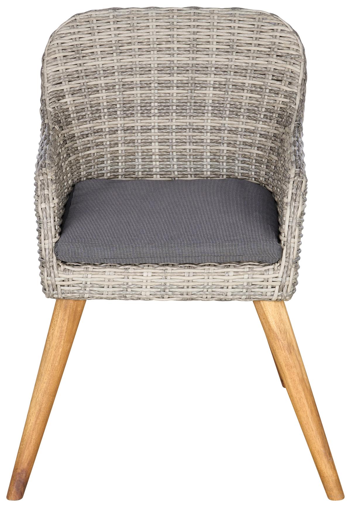 Vrtna Garnitura Oslo, Siva, Barva Akacije, 7-Delno - siva/barve akacije, Moderno, kovina/umetna masa - Beldano