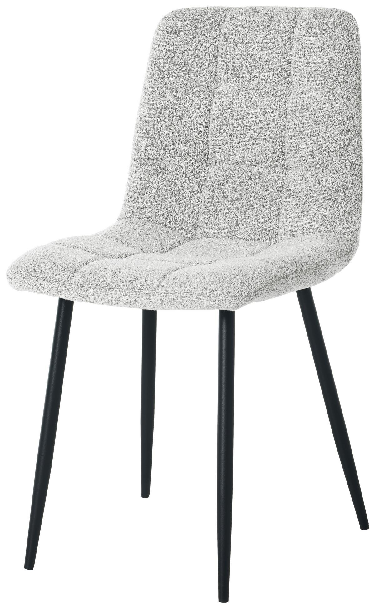 Szék Nino - világosszürke/fekete, Modern, textil/fa (45/88/55cm) - Based