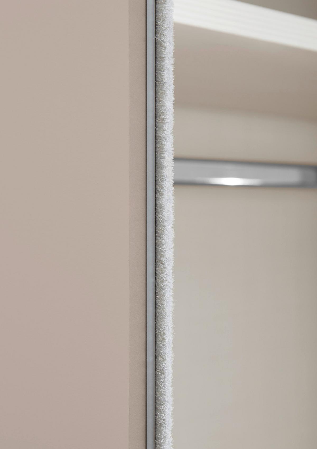 Dulap glisant cu uși de sticlă INCLUDO - ivoar, Konventionell, sticlă/material pe bază de lemn (298/222/68cm) - Premium Living