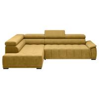 Ecksofa Senfgelb - Senfgelb/Schwarz, Modern, Kunststoff/Textil (206/283cm) - Premium Living