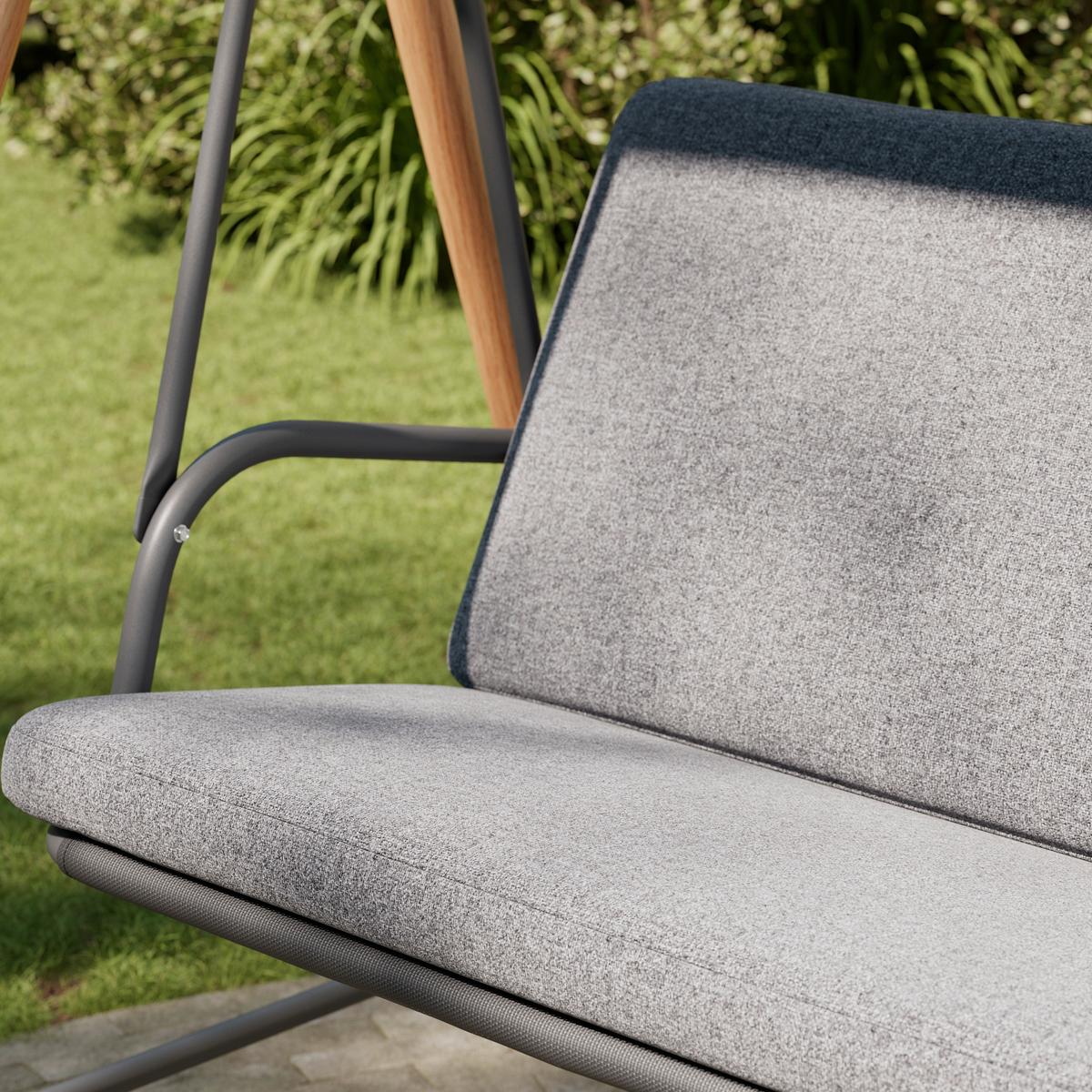 Balansoar Budapest - antracit/negru, Modern, metal/textil (215/182/120cm) - Mömax
